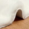 vidaXL Kunstfell Hasen Teppich Olite Creme &Oslash; 100 cm Polyester