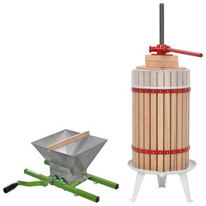 vidaXL 2-tlg. Obst- & Weinpresse und M&uuml;hle-Set