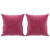 vidaXL 2-Sitzer-Sofa mit Zierkissen Weinrot 120 cm Samt