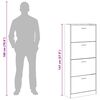 vidaXL Schuhschrank Sonoma-Eiche 63x24x147 cm Holzwerkstoff