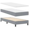 vidaXL Boxspringbett mit Matratze Hellgrau 200 x 80 cm Polyester