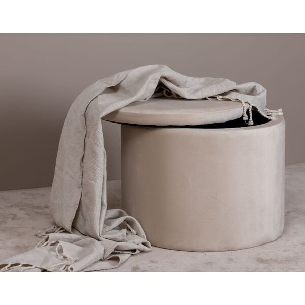 Venture Home Hocker Dunken 51x51x43 cm Samt Beige