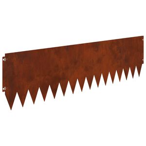 vidaXL Raseneinfassung 10 pcs 103 x 30 cm Stahl Rostig