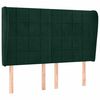 vidaXL Kopfteil mit Ohren Dunkelgr&uuml;n 147x23x118/128 cm Samt