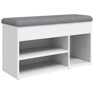 vidaXL Schuhbank Wei&szlig; 82 x 32 x 45,5 cm Holzwerkstoff
