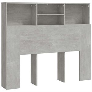 vidaXL Bett-Kopfteil mit Ablagen Betongrau 120x19x103,5 cm