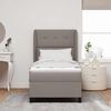vidaXL Boxspringbett mit Matratze mit Kopfteil Taupe 90 x 190 cm Stoff
