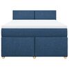vidaXL Boxspringbett mit Matratze Blau 140x200 cm Stoff
