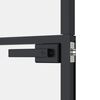 vidaXL Innent&uuml;r Schwarz 93x201,5 cm Hartglas & Aluminium Schlank