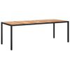 vidaXL 9-tlg. Garten-Essgruppe mit Kissen Grau Poly Rattan Akazie
