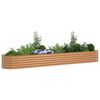vidaXL Hochbeet Braun 400 x 80 x 44 cm Stahl