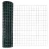 vidaXL Euro-Zaun mit Pfosten 10 x 1,2 m PVC-beschichteter Stahl Gr&uuml;n
