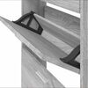 vidaXL Schuhschrank Grau Sonoma 59x17x108 cm Holzwerkstoff