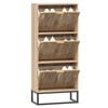 vidaXL Schuhschrank 52x25x120 cm Holzwerkstoff