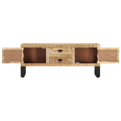 vidaXL TV-Schrank 110x30x45 cm Raues Mangoholz