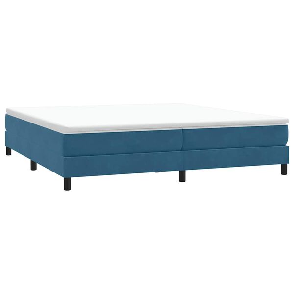 vidaXL Boxspringbett ohne Matratze Dunkelblau 200x210 cm Samt