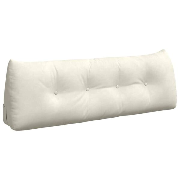 vidaXL R&uuml;ckenkissen Creme 140 x 24 x 50 cm Samt