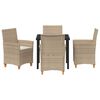 vidaXL Garten Essgruppe 5 pcs Beige Poly-Rattan
