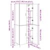 vidaXL Highboard 2 pcs Artisan-Eiche Engineered Wood und Glas