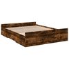 vidaXL Bettgestell mit Schubladen R&auml;uchereiche 160x200cm Holzwerkstoff