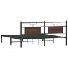 vidaXL Bettgestell ohne Matratze Braun Eiche 160x200 cm Holzwerkstoff
