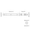 vidaXL Schwebende Regaltr&auml;ger 12 pcs Beige &Oslash;14 x 210 mm Stahl