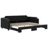 vidaXL Tagesbett Ausziehbar Schwarz 80x200 cm Stoff
