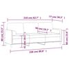 vidaXL 3-Sitzer-Sofa mit Kissen Hellgrau 210 cm Samt