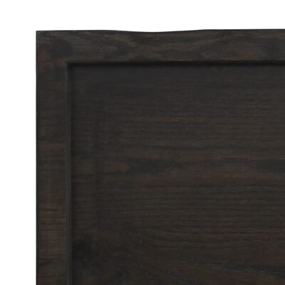 vidaXL Waschtischplatte Dunkelbraun 180x60x(2-4)cm Massivholz