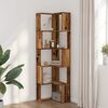 vidaXL Eck-B&uuml;cherregal 5 B&ouml;den Altholz-Optik 50x50x179cm Holzwerkstoff