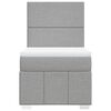 vidaXL Boxspringbett mit Matratze Hellgrau 90x190 cm Stoff