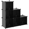 vidaXL Regalsystem mit 6 W&uuml;rfeln Schwarz PP