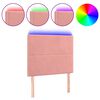 vidaXL LED Kopfteil Rosa 100x5x118/128 cm Samt