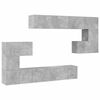 vidaXL 10-tlg. TV-Schrank-Set Betongrau Holzwerkstoff