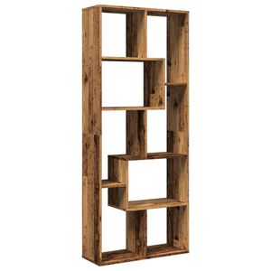 vidaXL Raumteiler-B&uuml;cherregal Altholz-Optik 67x25x161,5 cm