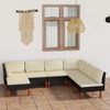 vidaXL 7-tlg. Garten-Lounge-Set mit Kissen Poly Rattan Schwarz