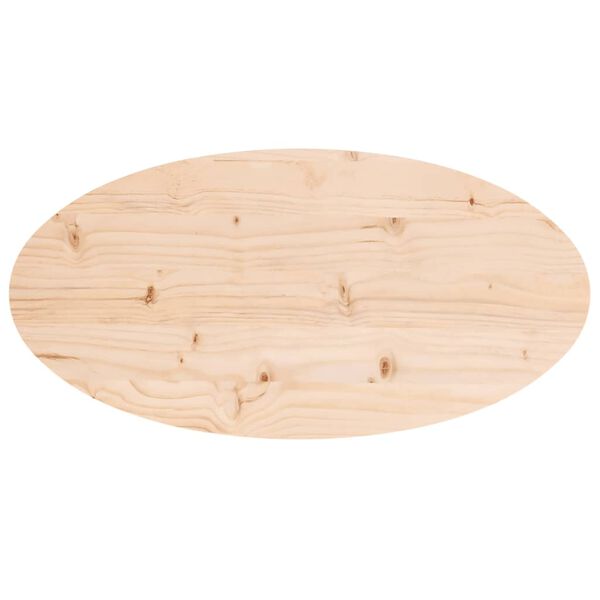 vidaXL Tischplatte 70x35x2,5 cm Massivholz Kiefer Oval