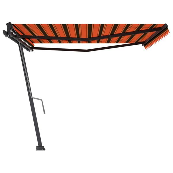 vidaXL Standmarkise Manuell Einziehbar 400x350 cm Orange/Braun