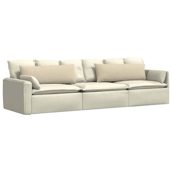 vidaXL Sofakissen 2 pcs Creme 120 x 40 cm Stoff
