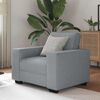 vidaXL Sessel Hellgrau 60 cm Stoff