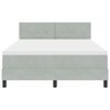 vidaXL Boxspringbett mit Matratze Hellgrau 140 x 200 cm Stoff