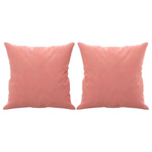 vidaXL Zierkissen 2 Stk. Rosa 40x40 cm Samt