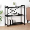 vidaXL B&uuml;cherregal Schwarz Eichen-Optik 80 x 30 x 85 cm Holzwerkstoff