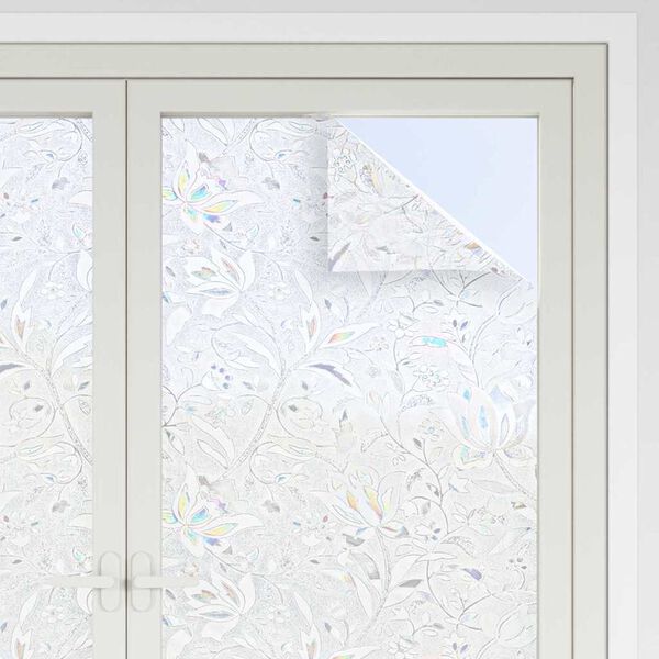 vidaXL Statisches Fensterfolie Blumen-Muster 60 x 500 cm PVC