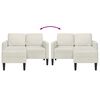 vidaXL 2-Sitzer-Sofa mit Chaiselongue L-Form Creme 125 cm Samt