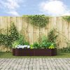 vidaXL Garten-Hochbeet Braun 240 x 80 x 44 cm Stahl
