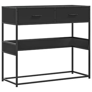 vidaXL Konsolentisch Schwarz 90x35x80 cm Holzwerkstoff