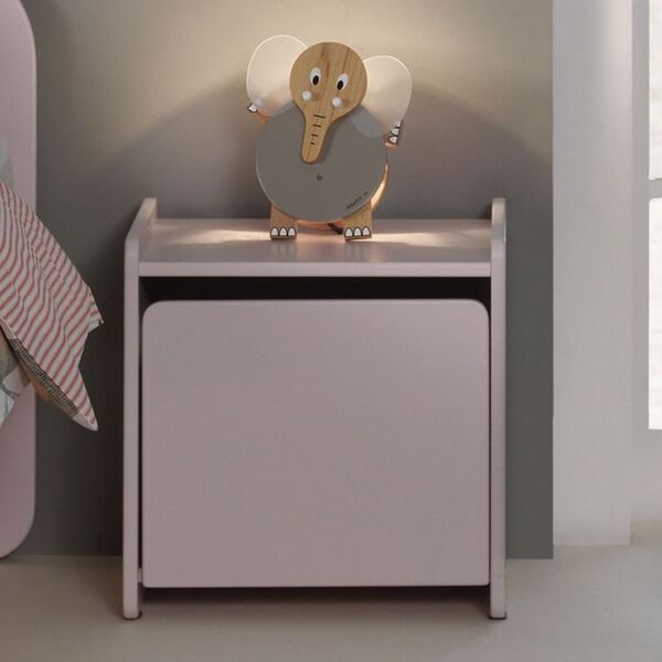 Vipack Nachttisch Kiddy mit T&uuml;r Holz Altrosa