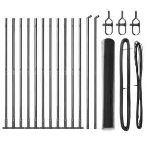 vidaXL Sechseckzaun mit Betonsockel 25 x 0,8 m PVC-beschichteter Stahl
