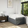 vidaXL Boxspringbett mit Matratze Dunkelgrau 80x200 cm Stoff